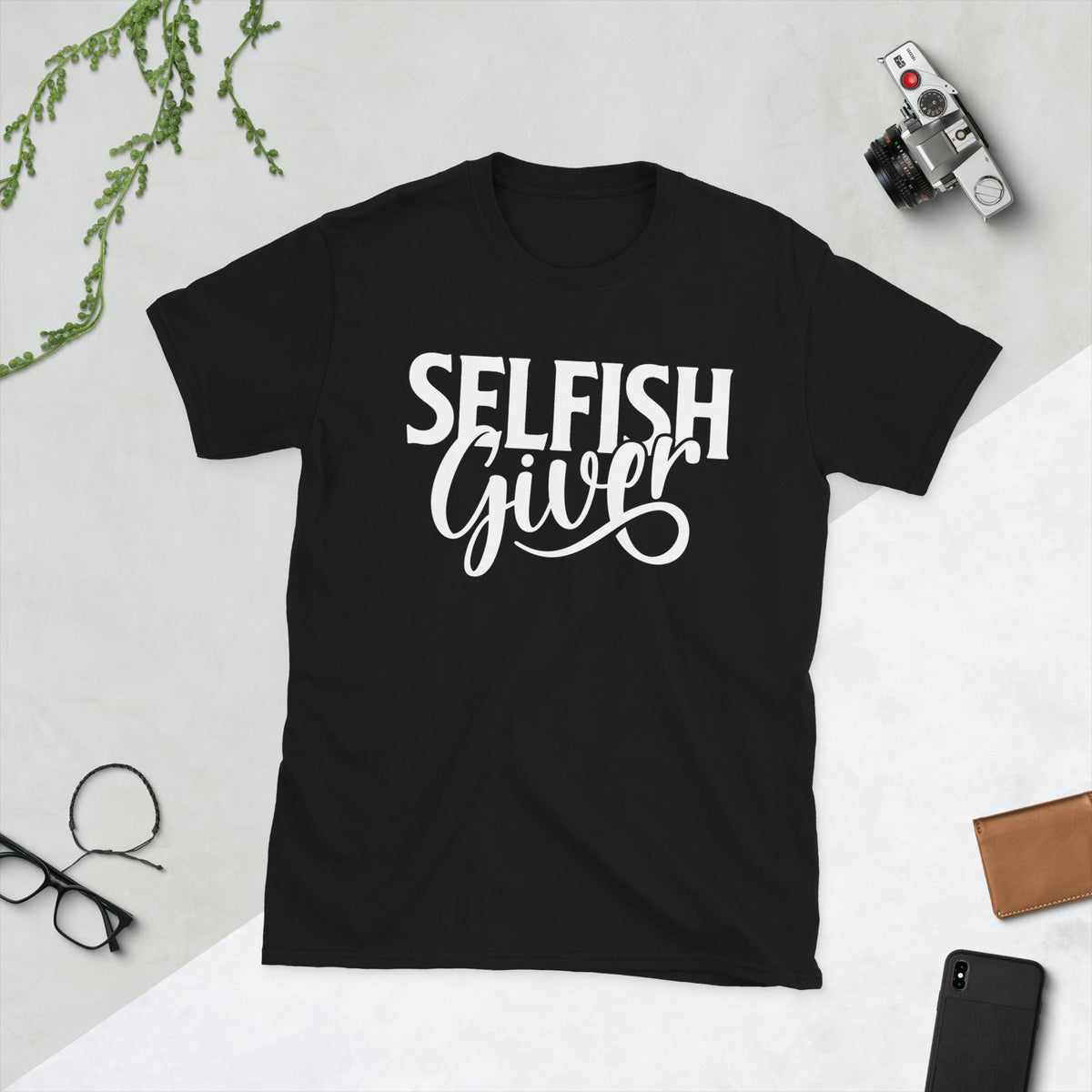 Selfish Giver Classic Tee | Black Graphic