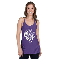 Couple That Stays Together Couples Humor Women's Graphic Racerback Tank