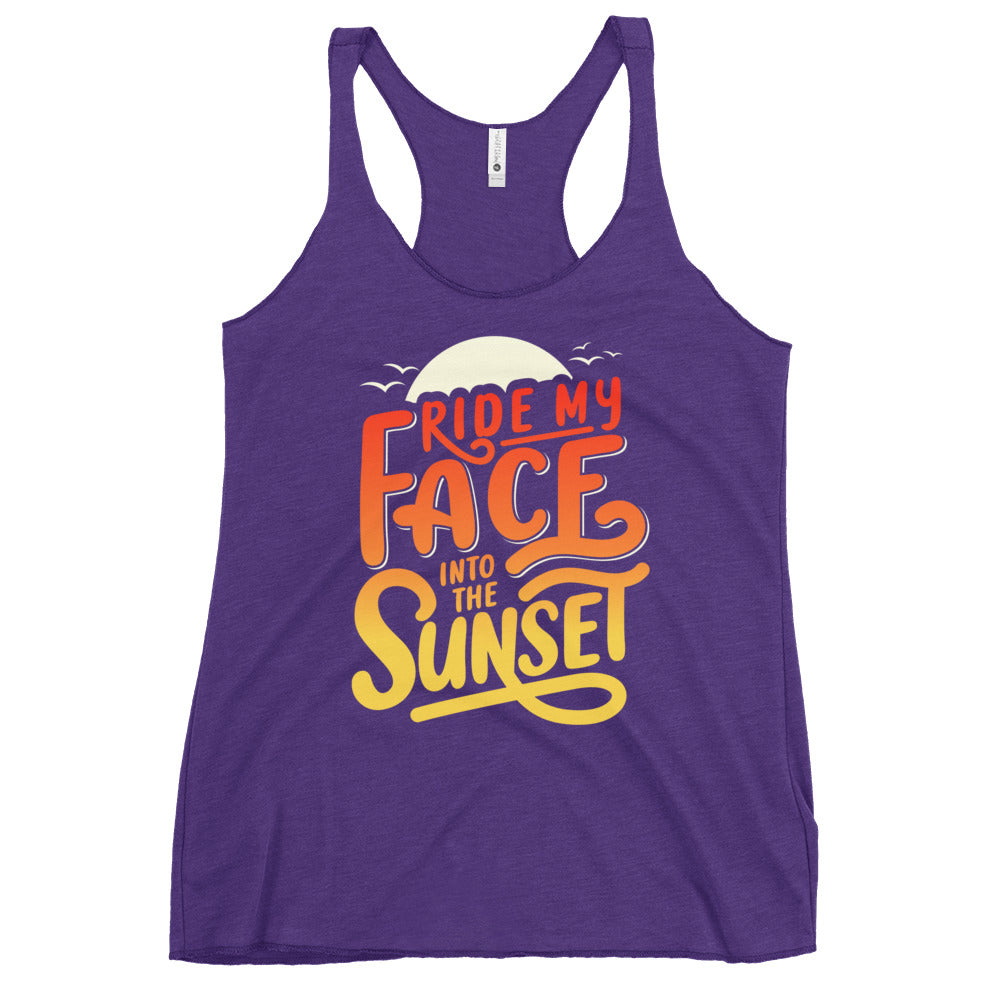 Ride Into the Sunset Flirty Women's Racerback Tank
