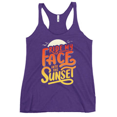 Ride Into the Sunset Flirty Women's Racerback Tank