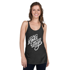 Couple That Stays Together Couples Humor Women's Graphic Racerback Tank