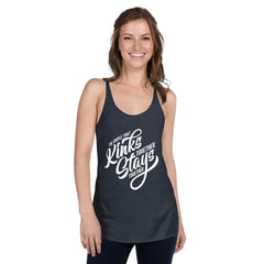 Couple That Stays Together Couples Humor Women's Graphic Racerback Tank
