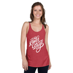 Couple That Stays Together Couples Humor Women's Graphic Racerback Tank