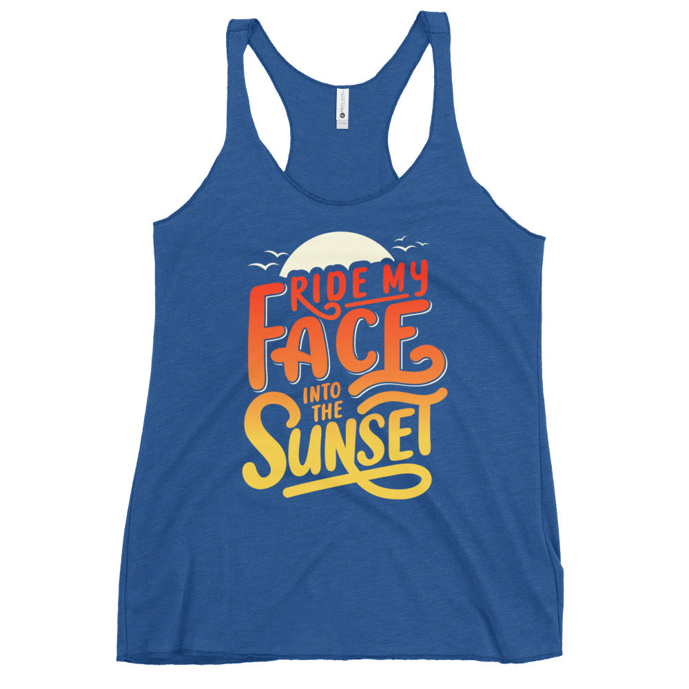 Ride Into the Sunset Flirty Women's Racerback Tank
