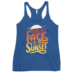 Ride Into the Sunset Flirty Women's Racerback Tank