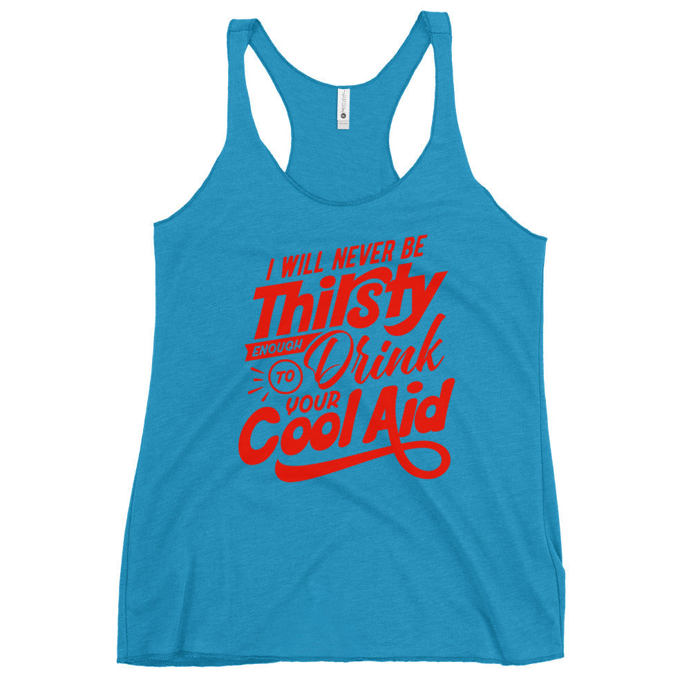 Cool Aid Satirical Women's Racerback Tank Top | Red Graphic