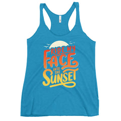 Ride Into the Sunset Flirty Women's Racerback Tank
